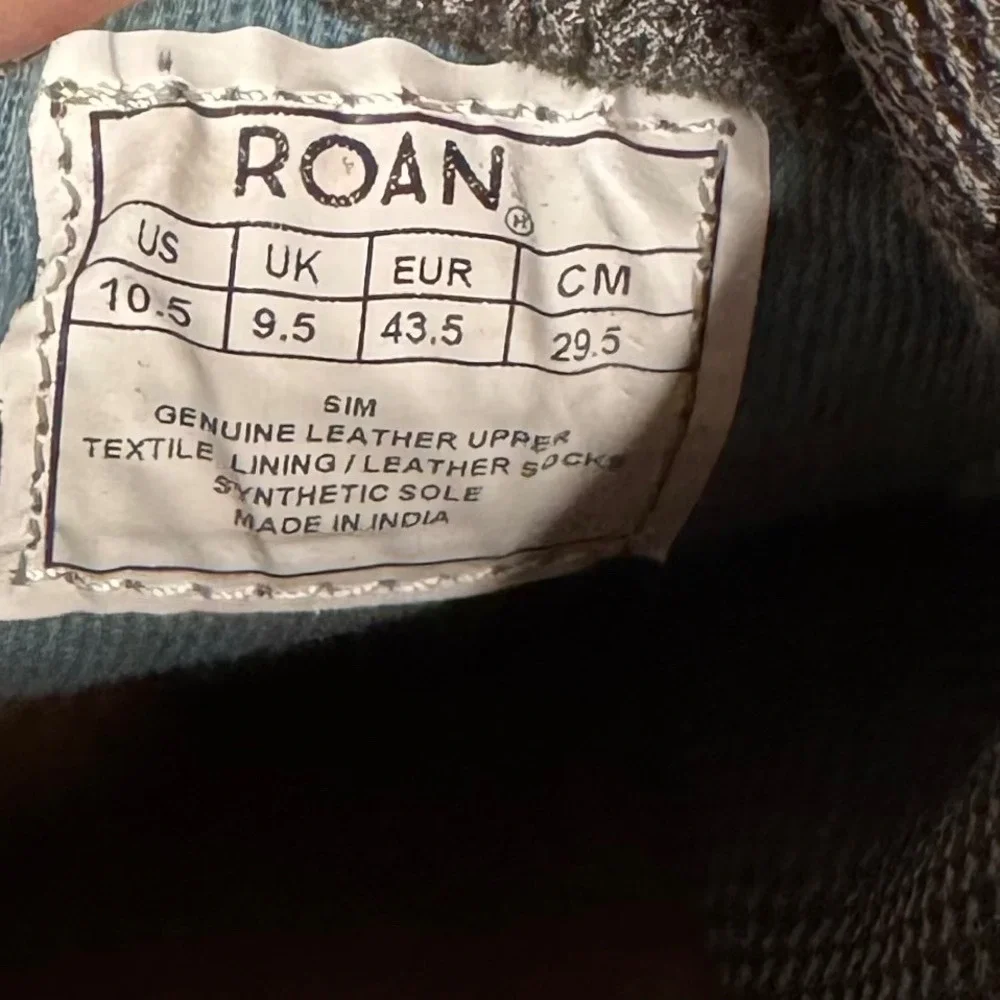Roan SIM Mens Grey Leather Suede Lace Up Casual Derby Shoes Size 10.5